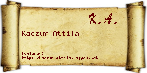 Kaczur Attila névjegykártya